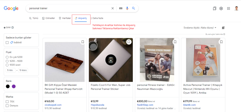 Alışveriş Reklam Kampanyalarınızın Google Panelinde Görünümü